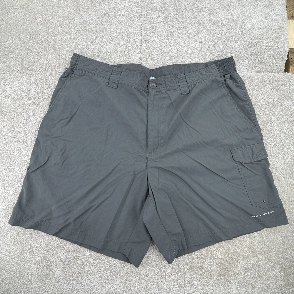 Columbia Shorts Mens 40 Gray PFG Cargo Hiking Lightweight Relaxed 8